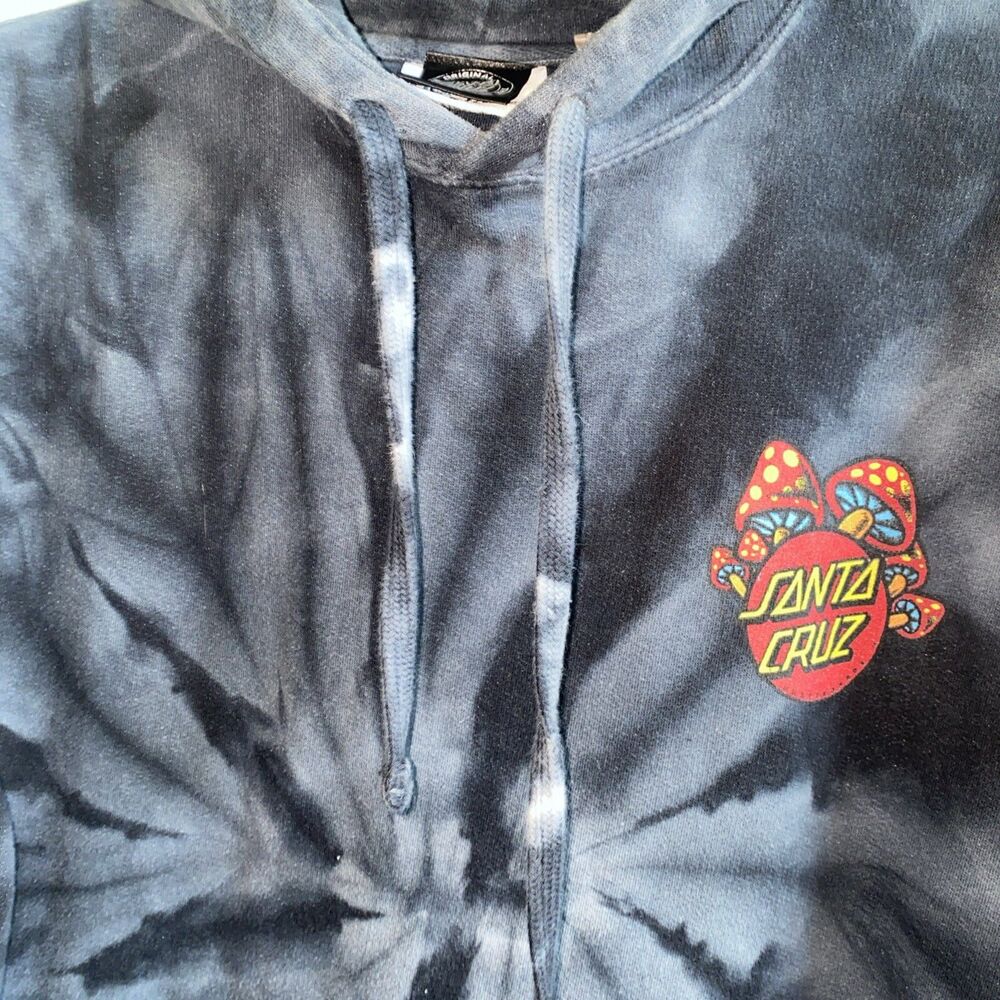 Vintage Santa Cruz Skateboard Sweater Mushroom Men Tie Dye Hoodie Y2K 90s Surf - Picture 4 of 9